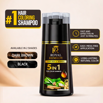 Royal Remedy 5 In 1 Hair Color Shampoo